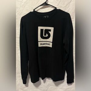 Burton Black Long Sleeve Tee with White Logo